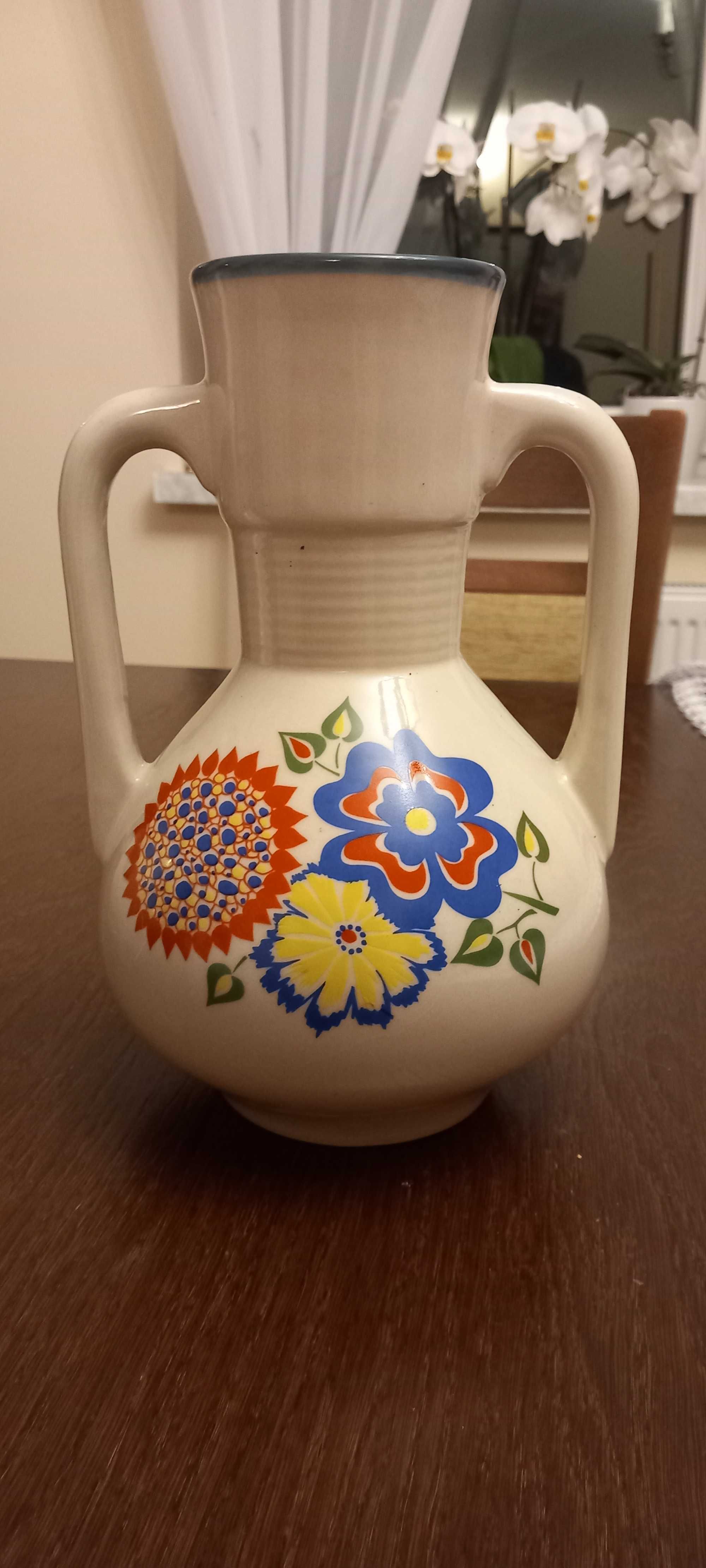 Porcelana Chodzież duży wazon kwiaty duży wazon PRL