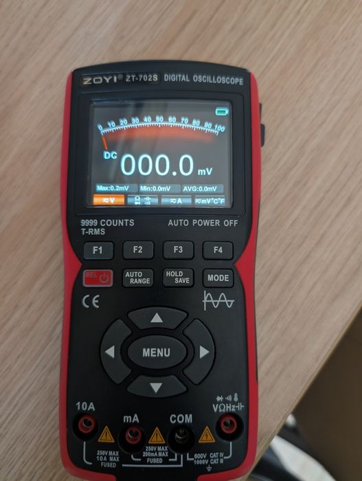Осцилограф ZOYI ZT-702S (PRO) 10MHz, мультиметр True RMS, Li-Ion 18650