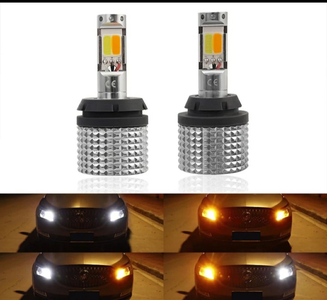 Лампы Дхо + поворот DRL+поворот Cob Light W21w P21W, 1156 7440 бел+жел