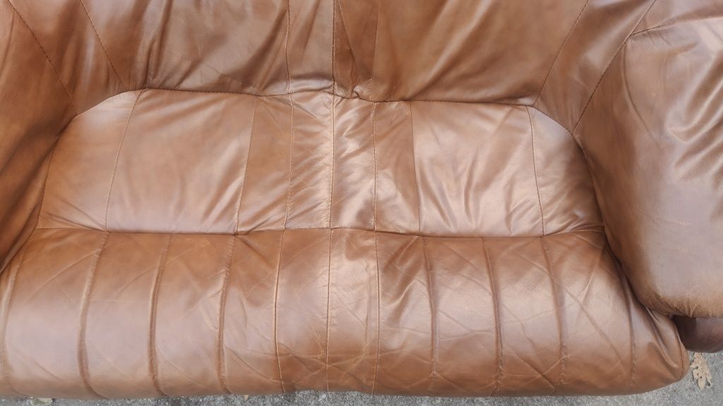 Sofa skórzna, wypoczynek skórzany 3+2