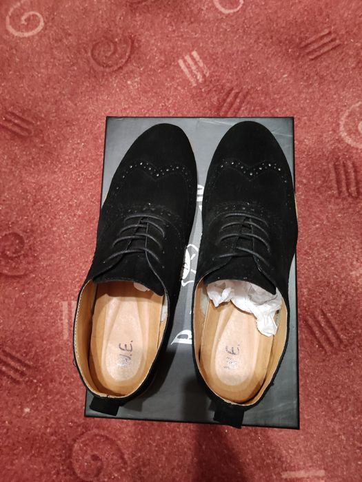 Чоловічі туфлі, броги замшеві