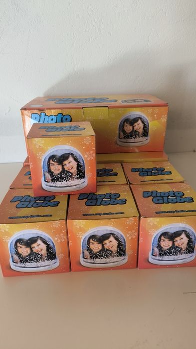 Globos de neve personalizáveis com foto