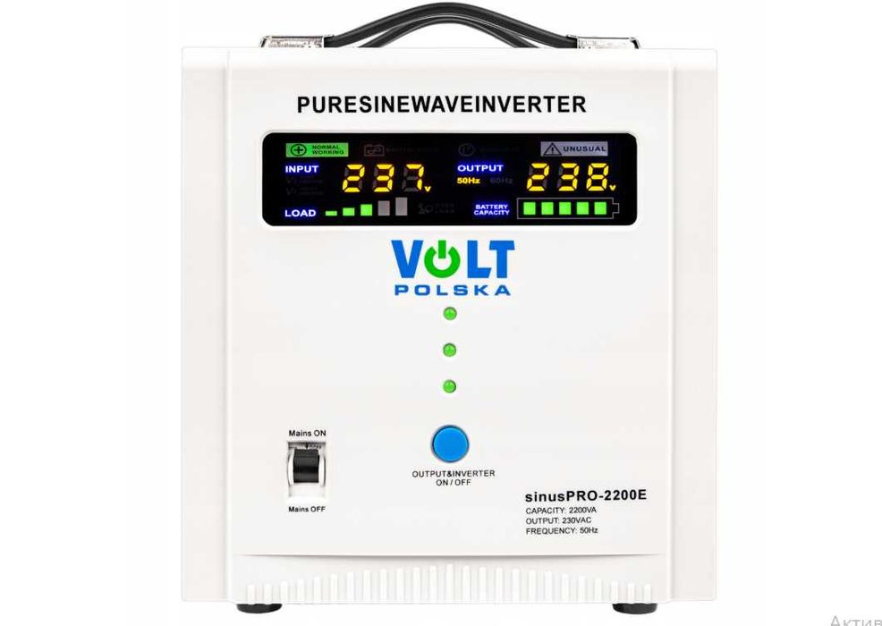Інвертор VOLT POLSKA SINUS PRO 2200E 12V (інвертер+зарядний 2в1)