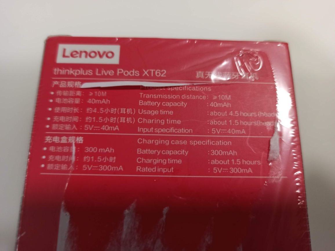Fones de ouvido Lenovo XT62 Bluetooth