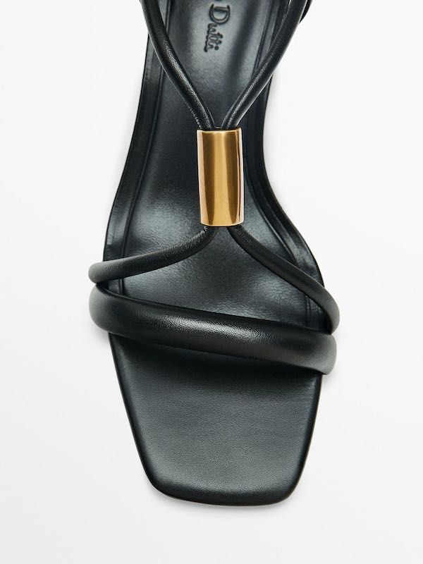 Sandálias em pele novas Massimo Dutti Nº41