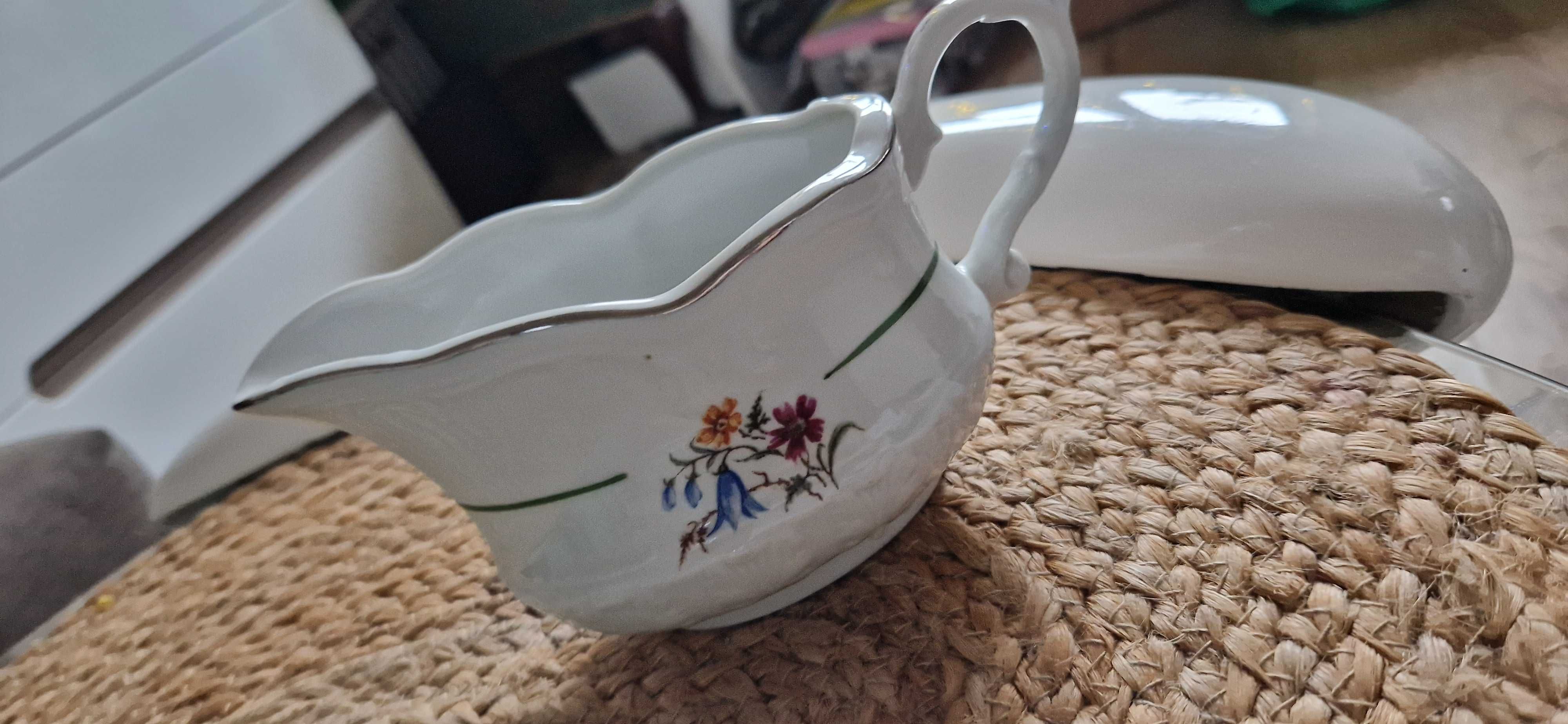 Porcelana prl sosjerki i talerz