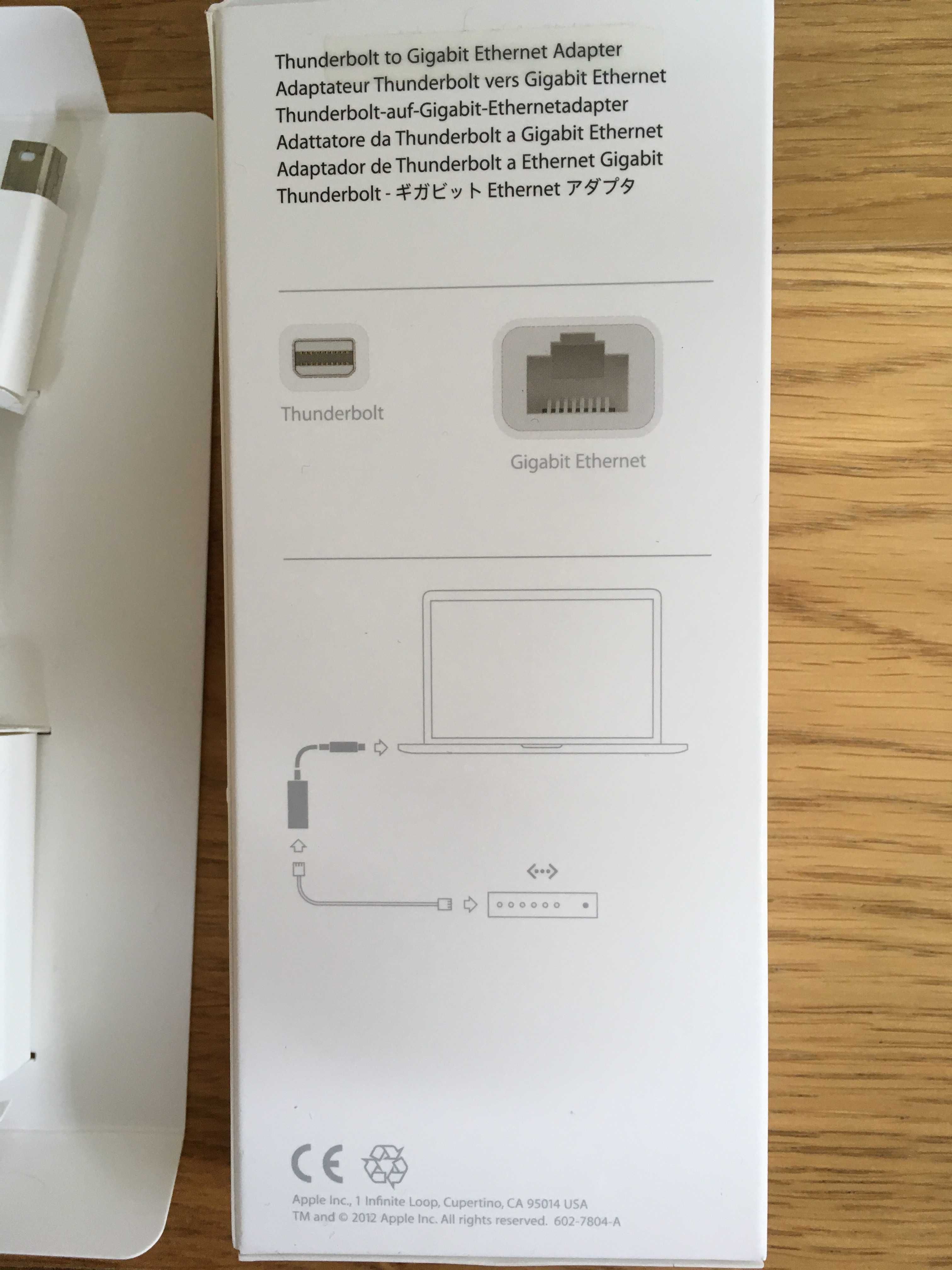 Adapter Apple Thunderbolt do Ethernet A1433