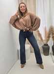 Spodnie damskie CLASSIC FLOW jeansowe granatowe M.Sara rozmiar L