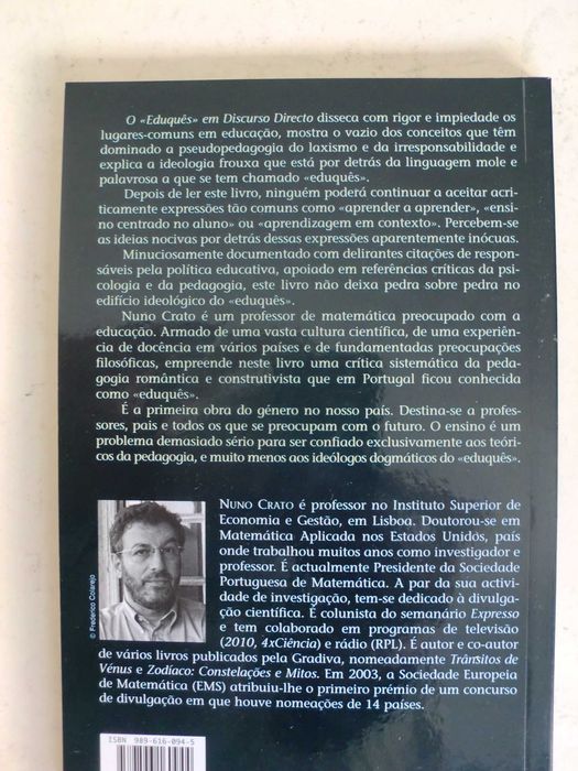 O "Eduquês" em Discurso Directo
de Nuno Crato