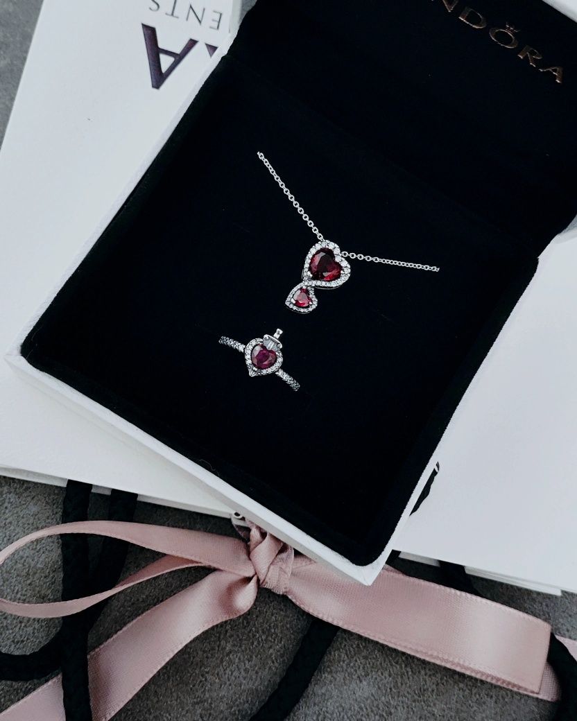 Pandora сердечко колечко сережки підвіска