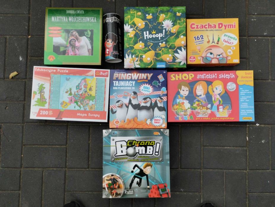 Zestaw gier planszowych + chrono bomb + top a top