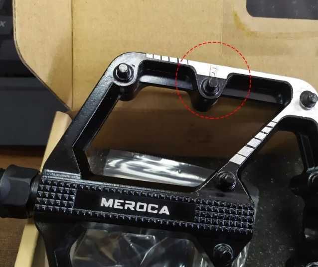 MEROCA DUAL DU632 pedały platformowe aluminiowe czarne enduro dh mtb