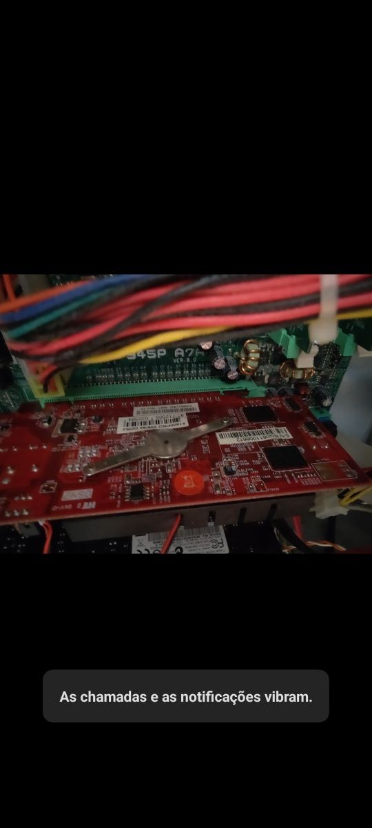 Computador torre antiga com placa grafica c/ monitos asus 22 polegadas