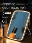 зеркало для макияжа с подсветкой, настольное косметическое зеркало.