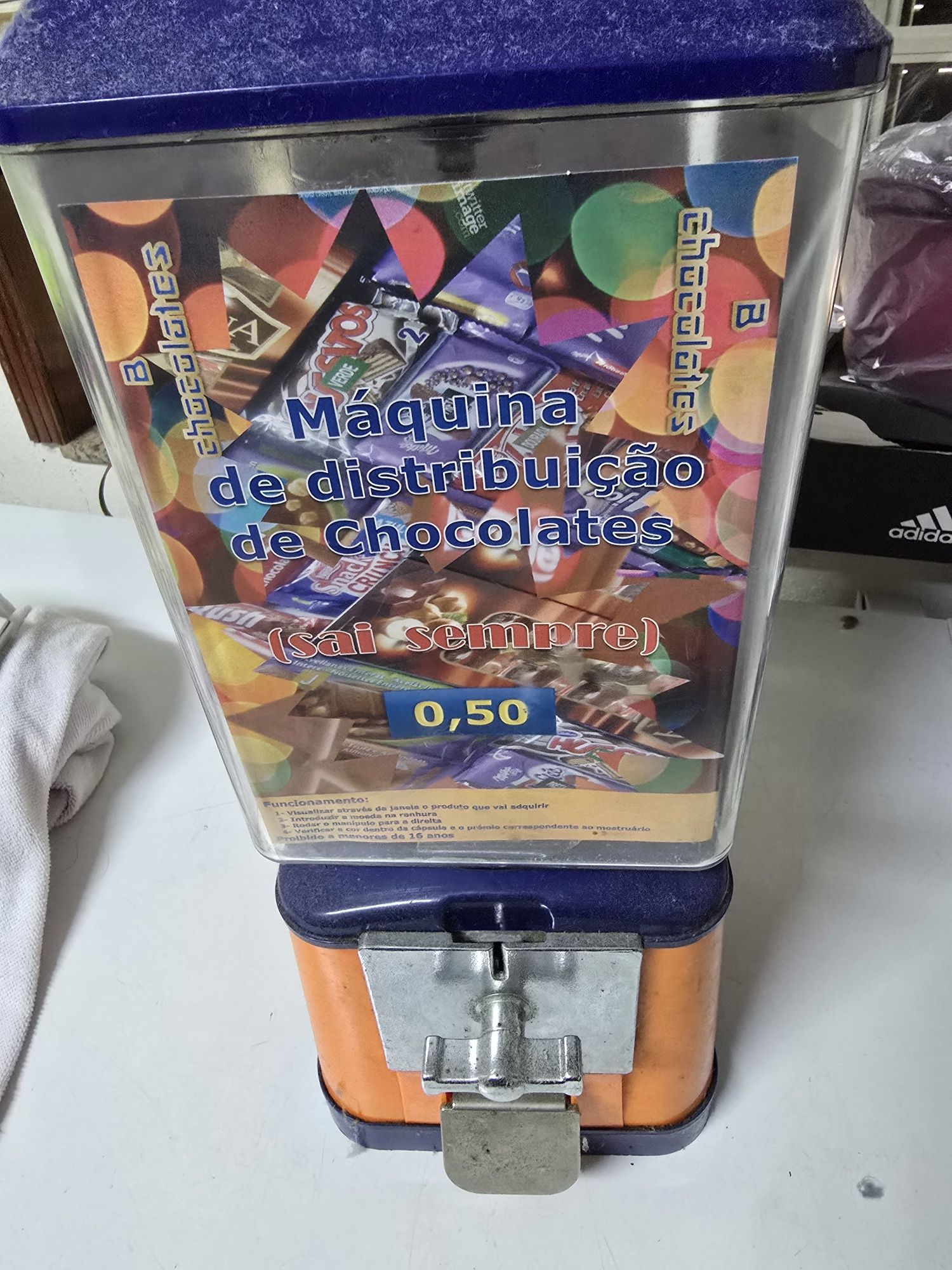 Maquina chocolates 50 cêntimos