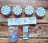 Oświetlenie basenowe 4 sztuki, 13 diod RGB LED