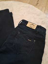 Czarne przetarte jeansy dżinsy jeans spodnie jeansowe z dziurami