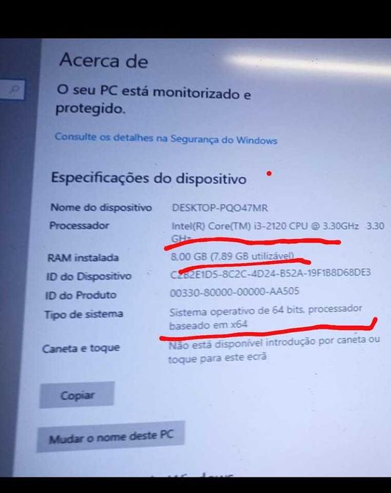 computador cpu-i3 3.30ghz 8ram hd ssd 1 Terabyte