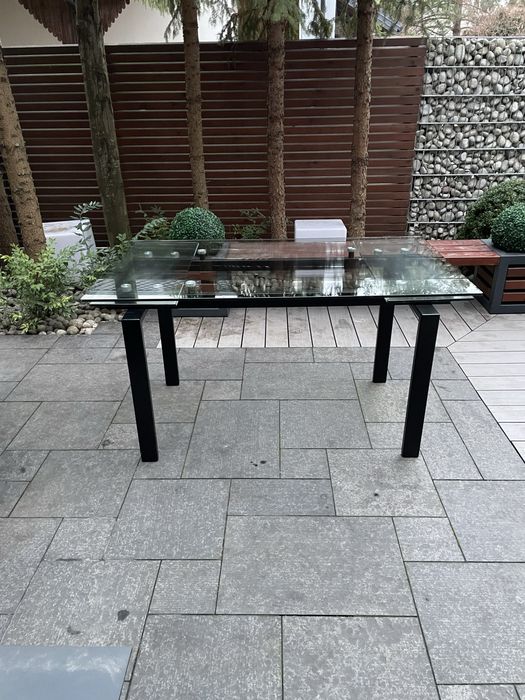 Stół szklany rozkładany 140x80 do 200x80