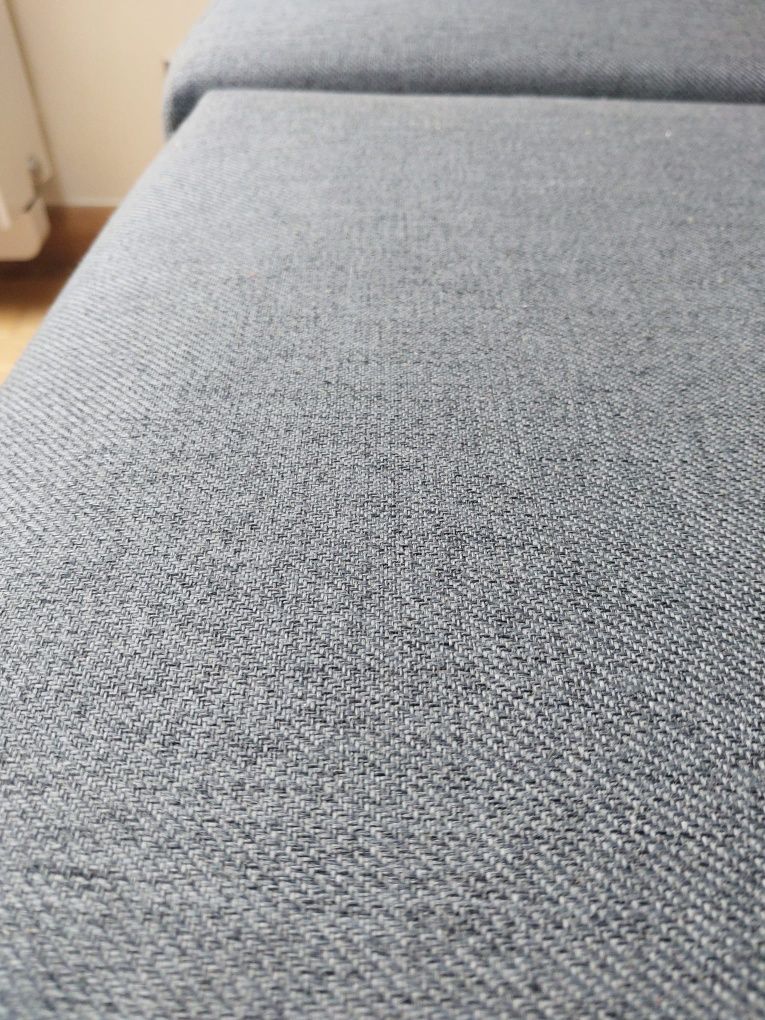 Jak nowa sofa niebieska kanapa rozkładana star pojemnik niebieska