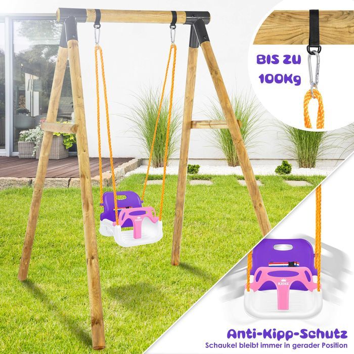 Nowa huśtawka dziecięca KIDIZ / fotelik ogrodowy / bujak 3 w 1 !4361!