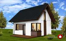 PROJEKT DOMU 35M2, dom bez pozwolenia 35m2, dom na zgłoszenie 35 m2