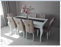 Zestaw  stół + 8 krzeseł pikowane kolatka Producent nowy