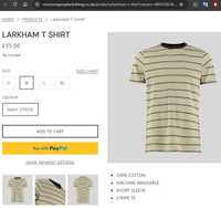 T-shirt/podkoszulek Common People Larkham Navy Stripe (cena: 55 GBP)