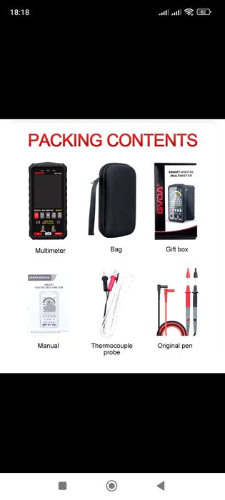 Мультиметр GVDA 119B 6000oтс/True rms.