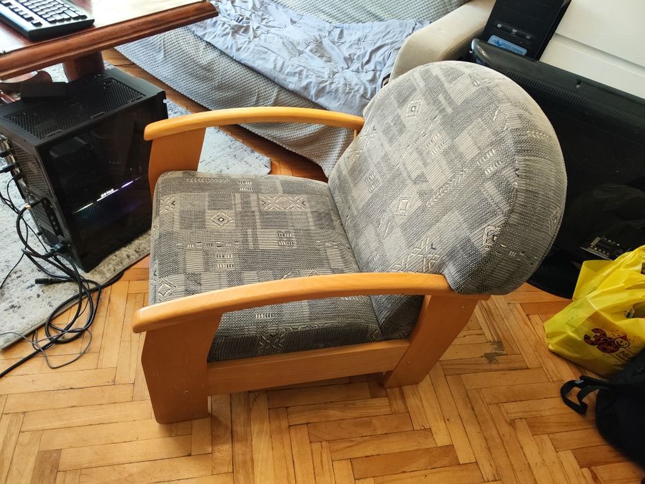 Fotel wypoczynkowy retro PRL