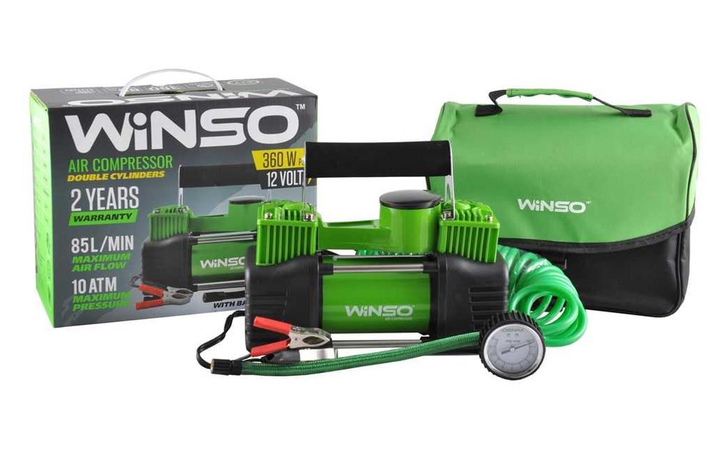 Компрессор в авто, для авто WINSO/ВІНСО 10 Атм, 85 л/хв, РОЗПРОДАЖ