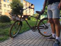 Rower beach cruiser 26 cali miejski 3 biegi damka z koszykiem