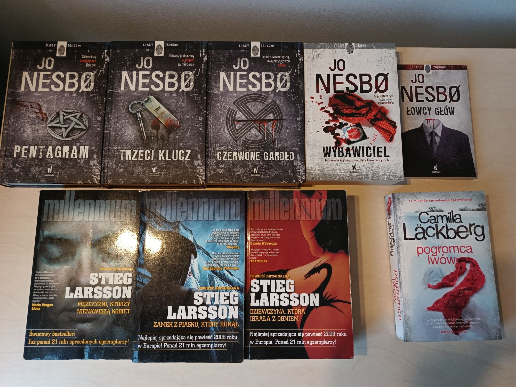 Kolekcja kryminałów Nesbo, Lackberg, Larsson