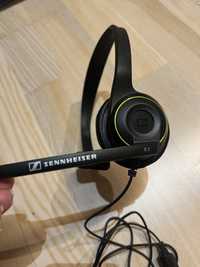 NOWE Nauszne słuchawki z mikrofonem Sennheiser przewodowe