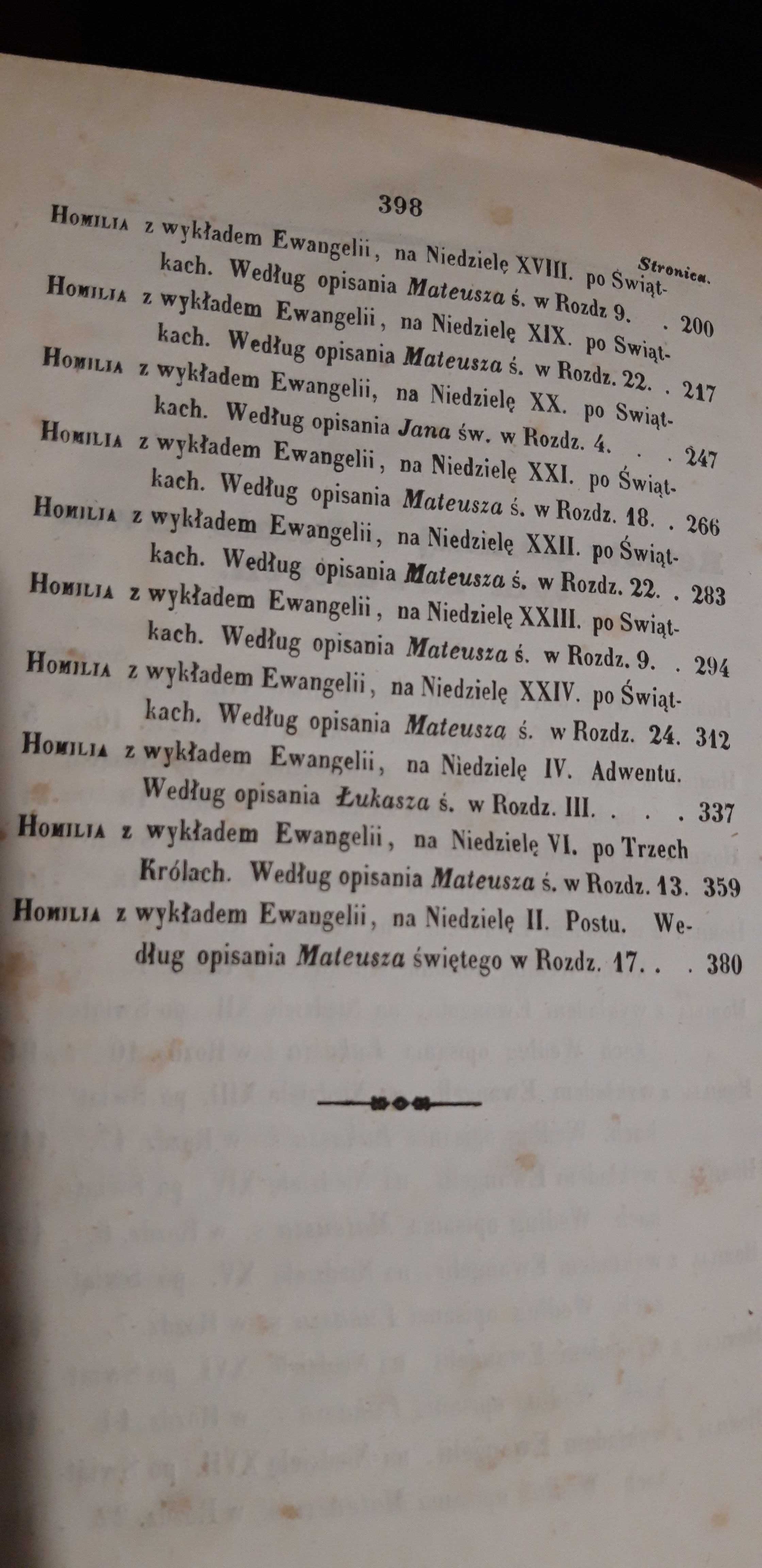 HOMILIE  X.  MARCINA  BIAŁOBRZESKIEGO - Wilno 1854 opr., rzadkie