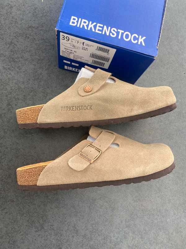 "Buty męskie i damskie" Birkenstock Szaro-brązowy chodaki Roz 37