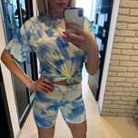 Zara zestaw efekt wybielacza tie dye kolarki t-shirt just unique