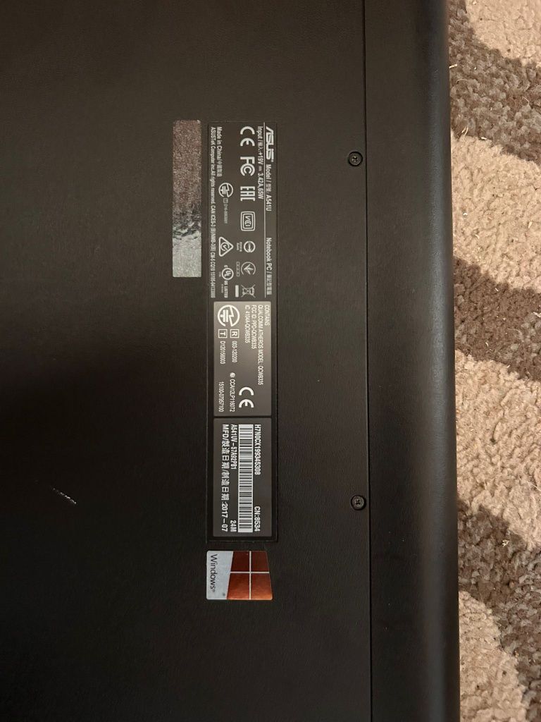 Portátil asus  i5