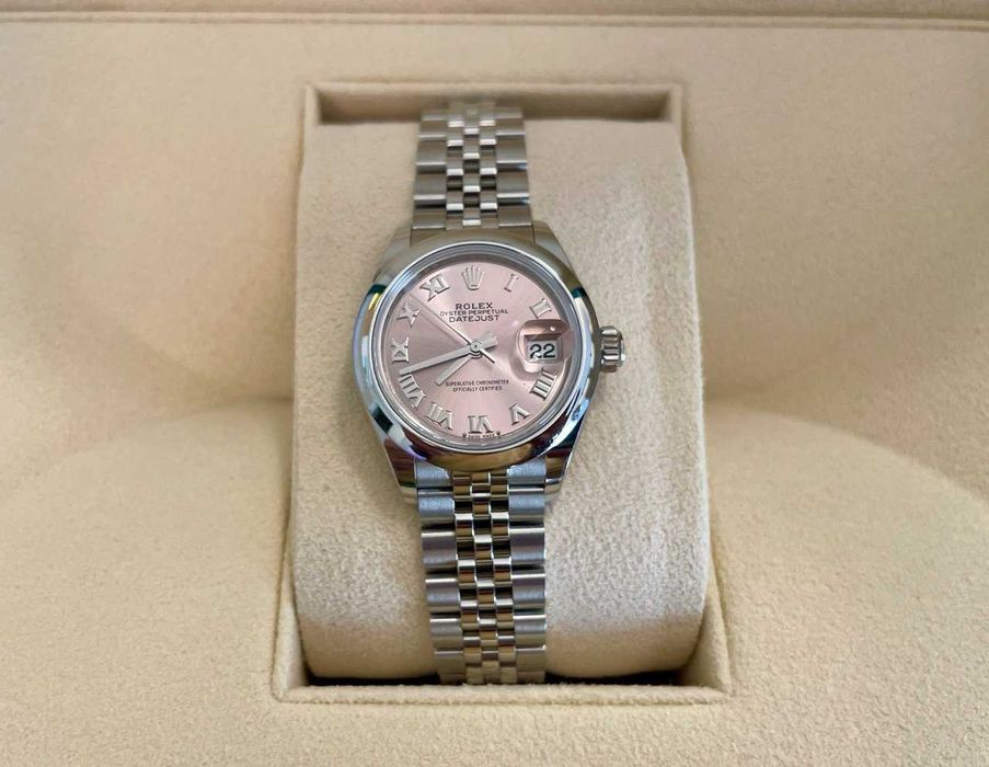 Rolex Lady Datejust 28 Pink Roman Dial