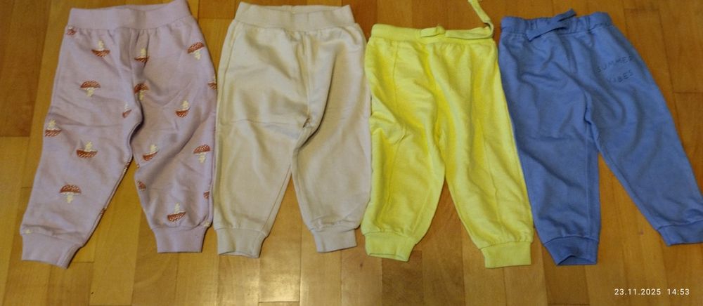 Nowe 4 pary spodni dresowych r. 80