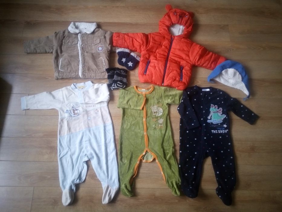 Ubranka dla chłopca zimowe 74