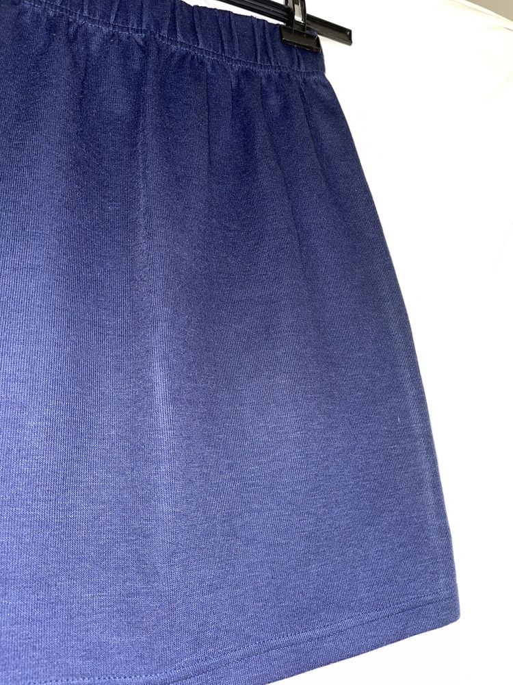 Granatowa spódniczka spódnica academia Vintage prążkowana