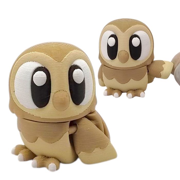 Figurka kolekcjonerska Sowa ruchoma ozdoba Sówka ruchomy gadżet druk