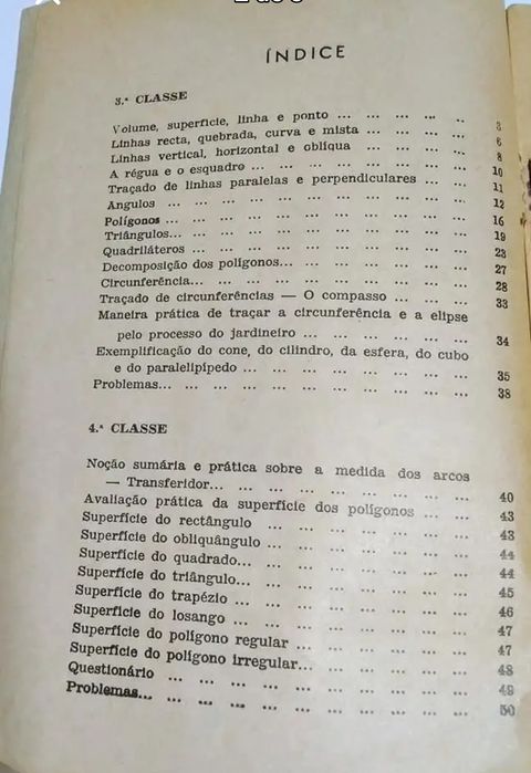 Caderno de Geometria ensino primário anos 50/60