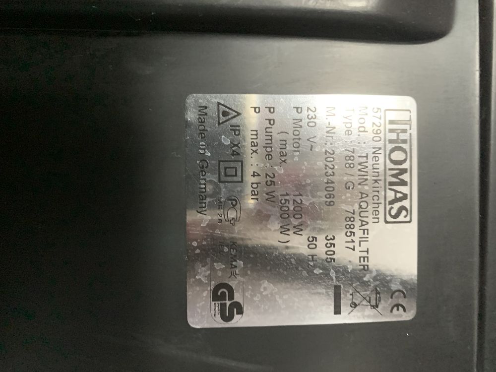 Пилосос миючий Thomas 57290 Twin Aquafiltr