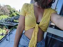 Crop top Bershka top bluzka koszula M