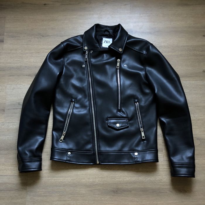 Чоловіча косуха шкірянка Zara