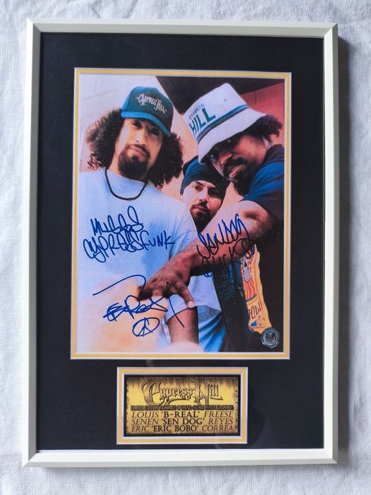 Moldura Band Cypress Hill com Autógrafos (A4)