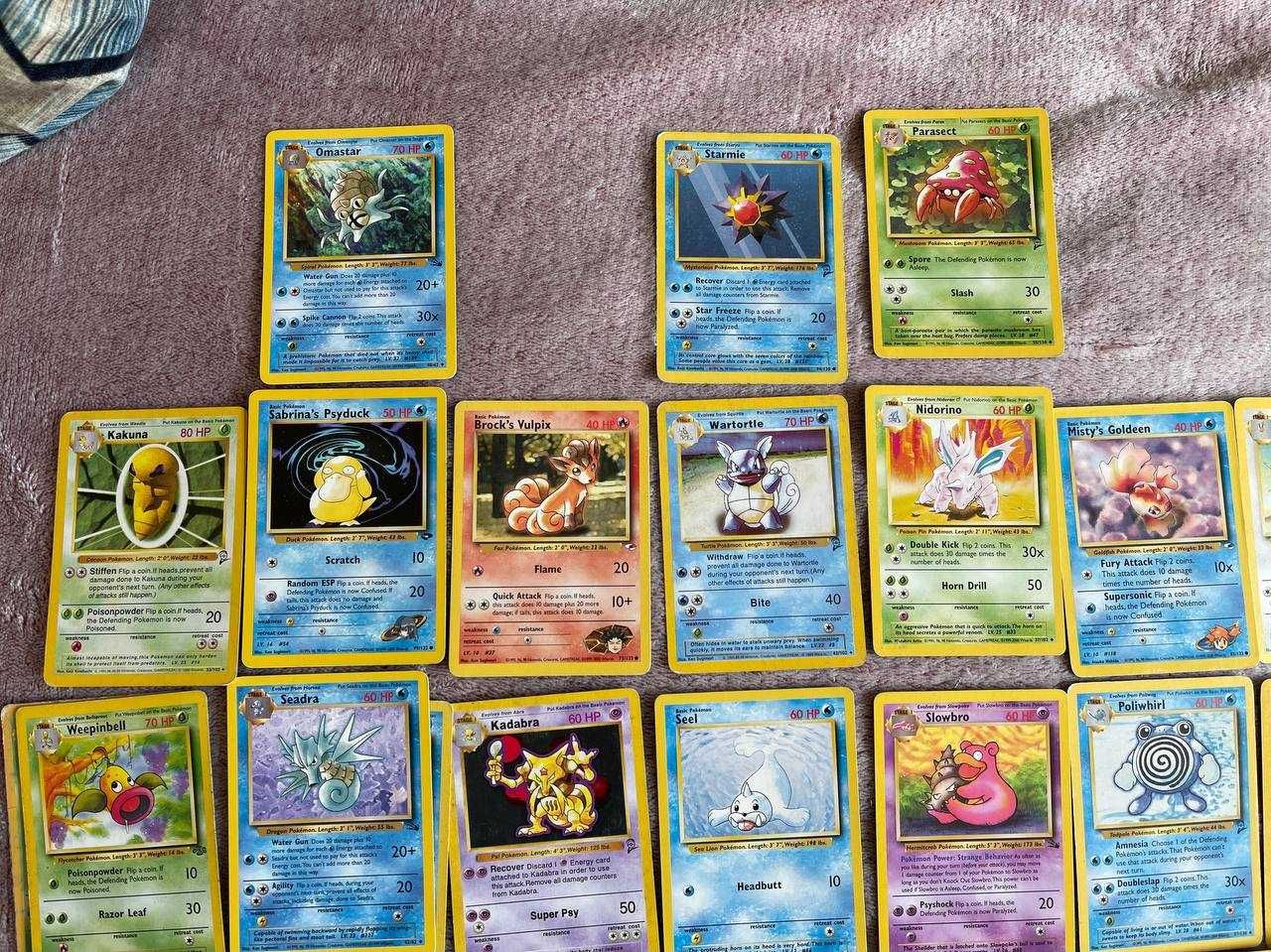 Stare oryginalne karty Pokemon TCG z dzieciństwa hologramy na sztuki