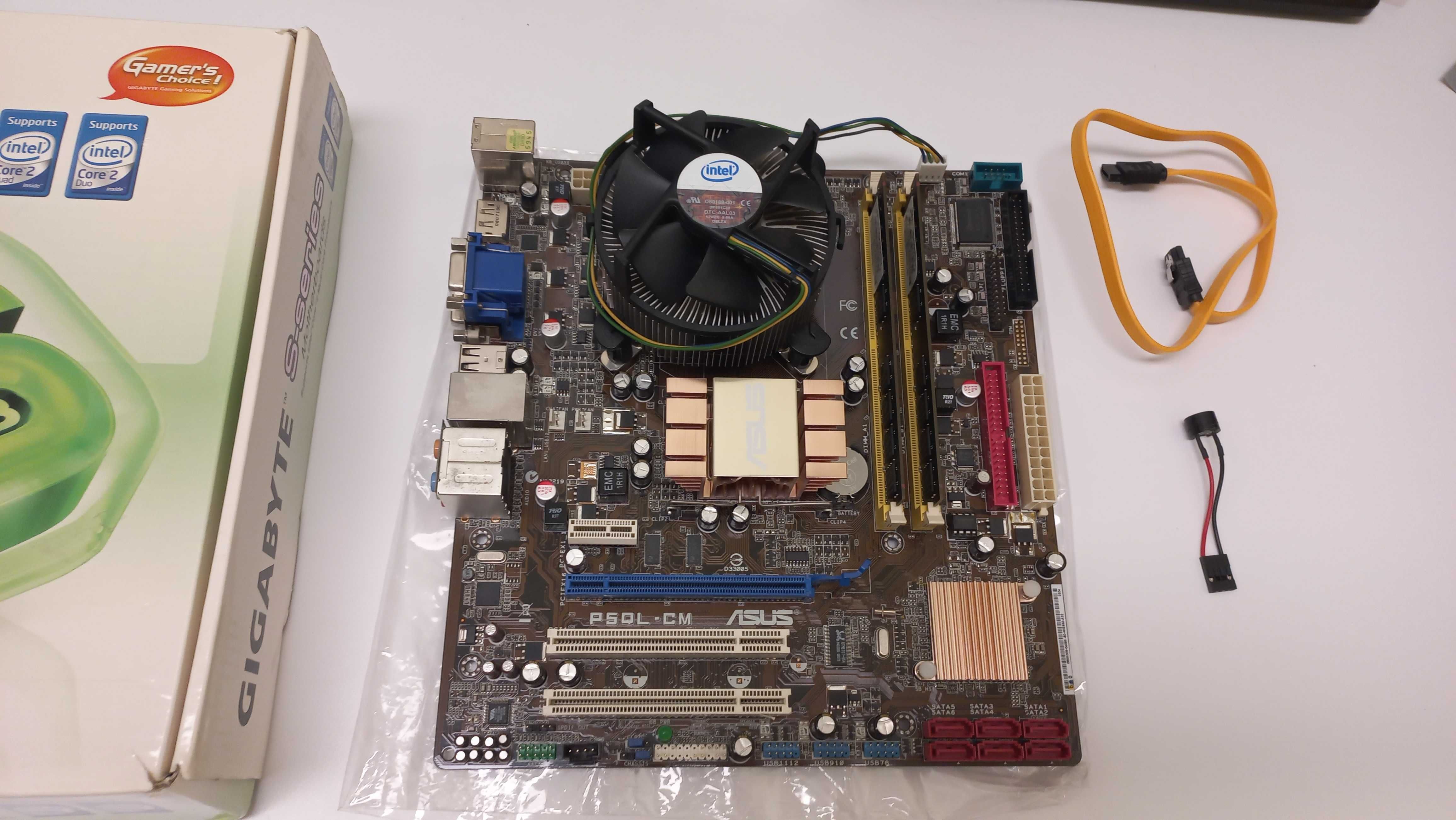 ZESTAW Lga 775 ASUS P5QL-CM z Displayportem, E7500, GEIL  Black Dragon